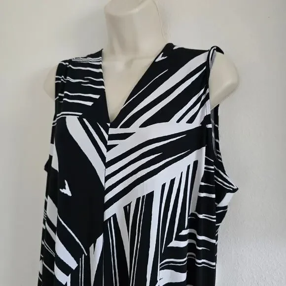 Tommy Bahama Oliana Hawaiian Maxi Dress Size XL Jersey V-neck Side Slit Resort - Picture 3 of 9
